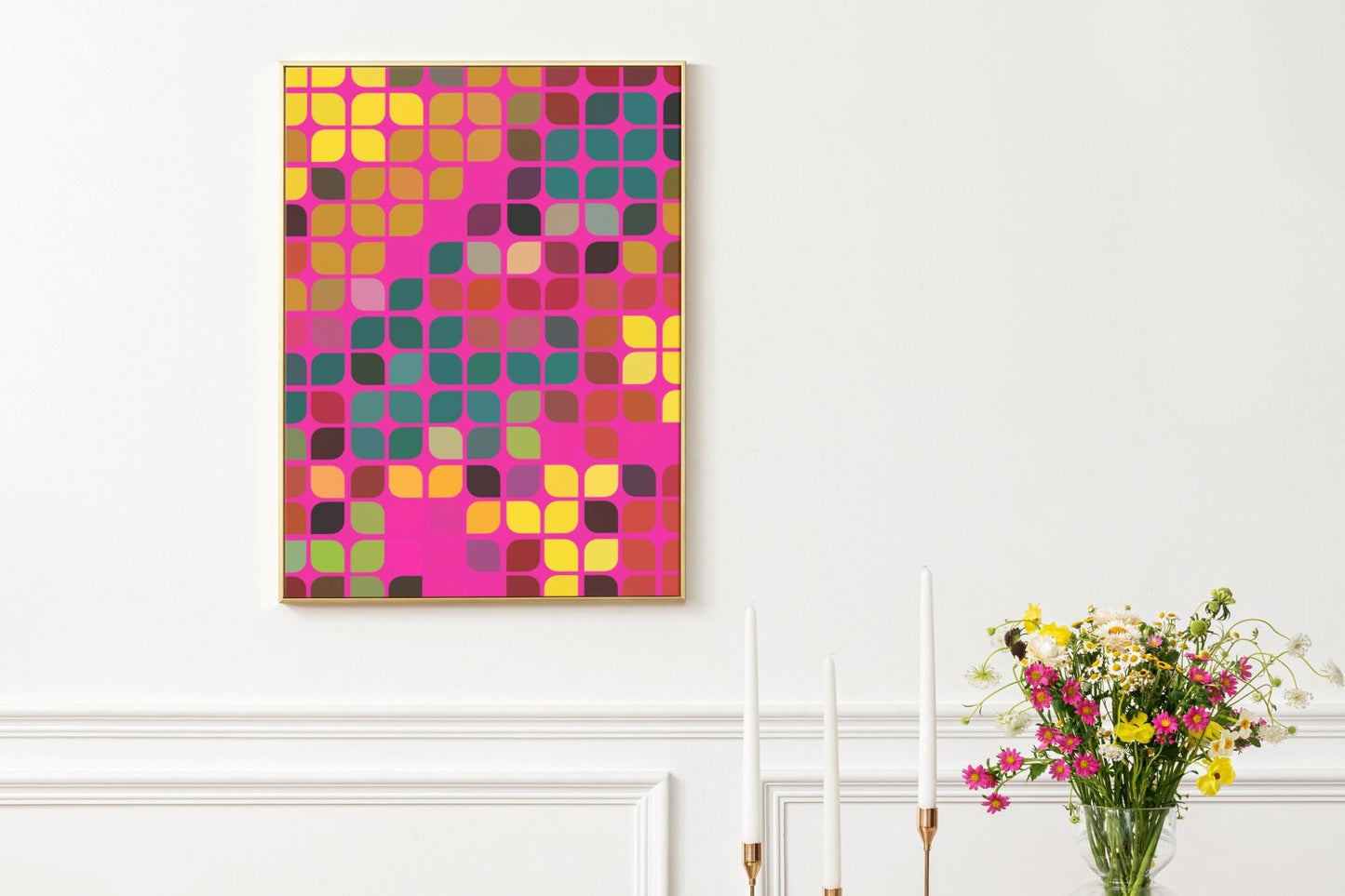 Pink Retro Mosaic